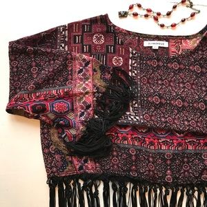 ASOS Boho Fringe Scarf Top
